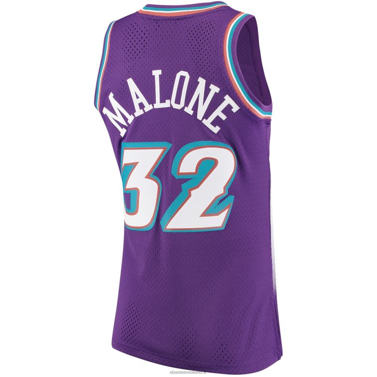 NBA 00F2L386 utah jazz karl malone mitchell & ness viola hardwood classici maglia swingman