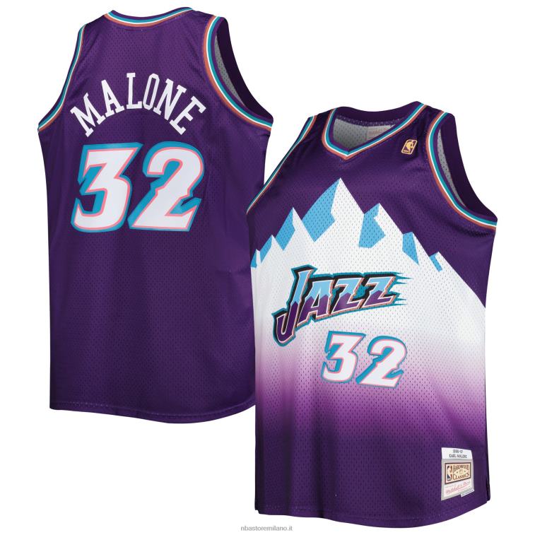 NBA 00F2L4676 utah jazz karl malone mitchell & ness viola big & tall hardwood classici maglia swingman