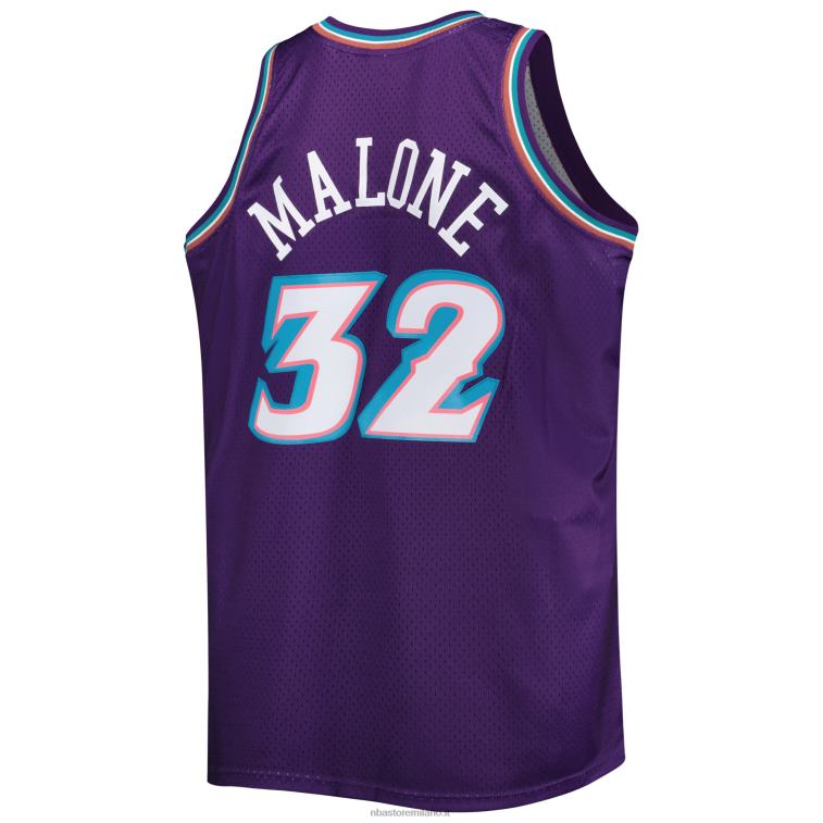 NBA 00F2L4676 utah jazz karl malone mitchell & ness viola big & tall hardwood classici maglia swingman