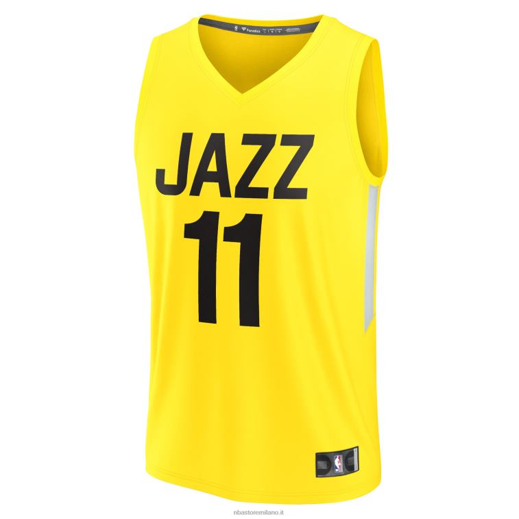 NBA 00F2L5266 utah jazz mike conley maglia giocatore giallo fast break replica
