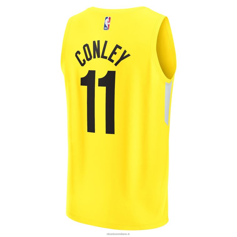 NBA 00F2L5266 utah jazz mike conley maglia giocatore giallo fast break replica