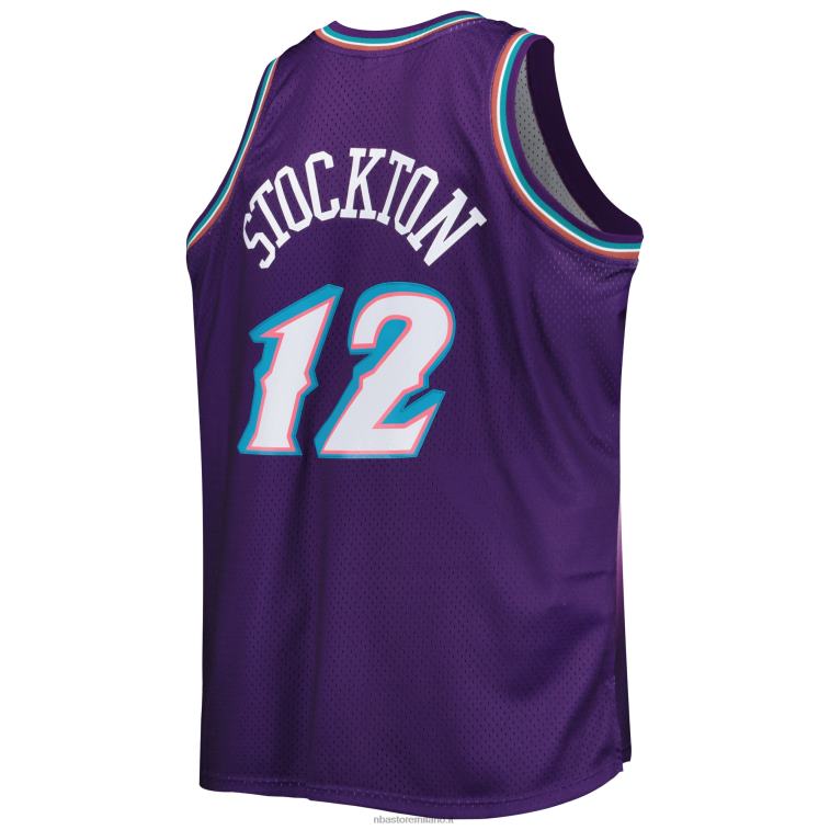 NBA 00F2L5280 utah jazz john stockton mitchell & ness viola big & tall hardwood classici maglia swingman