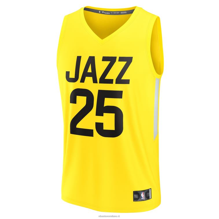 NBA 00F2L5551 utah jazz micah potter maglia gialla giocatore contropiede veloce