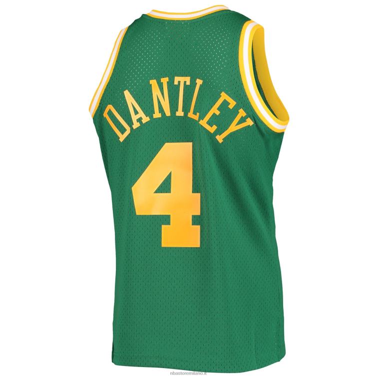 NBA 00F2L6346 utah jazz adrian dantley mitchell & ness green 1980-81 hardwood classici maglia swingman