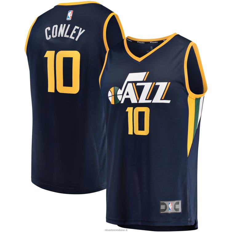 NBA 00F2L7058 utah jazz mike conley navy fast break replica maglia giocatore