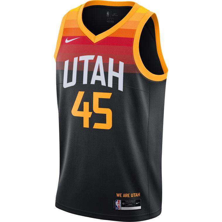 NBA 00F2L7083 utah jazz donovan mitchell nike maglia giocatore swingman nera