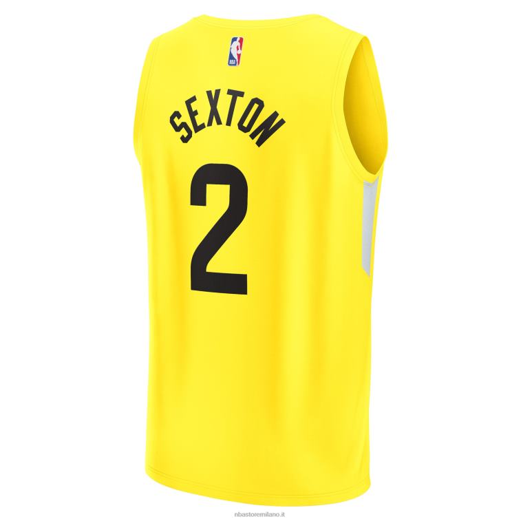 NBA 00F2L7785 utah jazz collin sexton oro maglia replica fast break