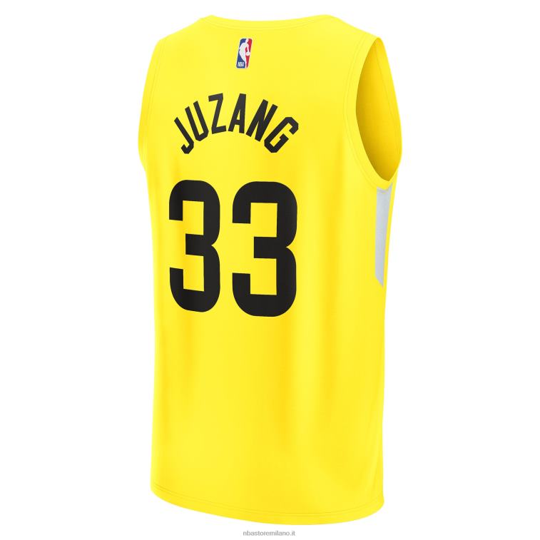 NBA 00F2L7869 utah jazz johnny juzang giallo fast break replica giocatore maglia