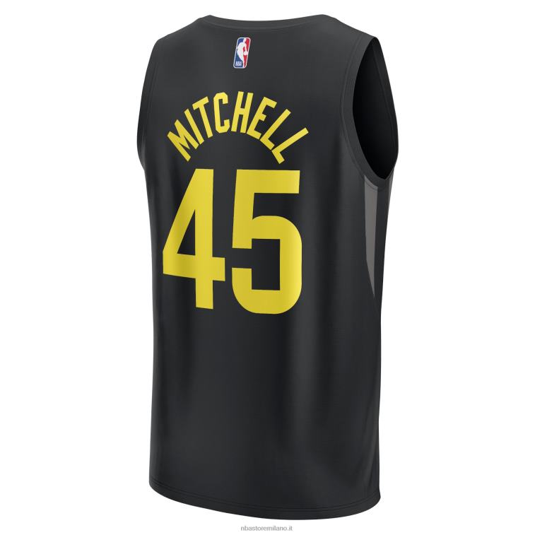 NBA 00F2L7882 utah jazz donovan mitchell maglia giocatore replica fast break nera