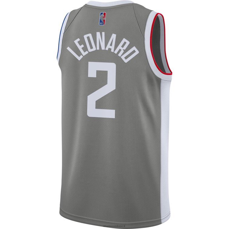 NBA 00F2L1161 la clippers kawhi leonard nike maglia giocatore swingman grigio - edizione guadagnata