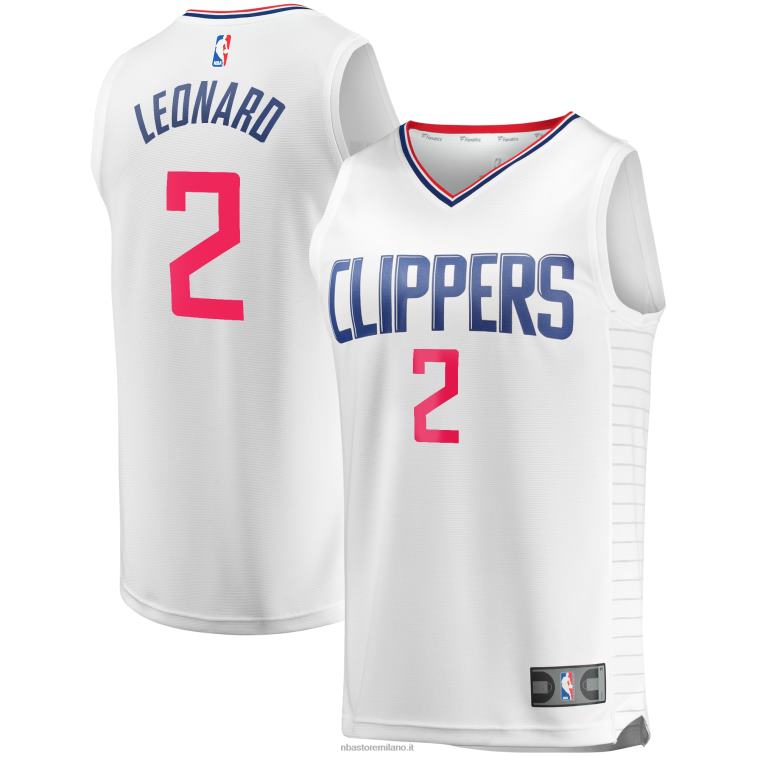 NBA 00F2L1340 la clippers kawhi leonard bianco contropiede replica giocatore maglia
