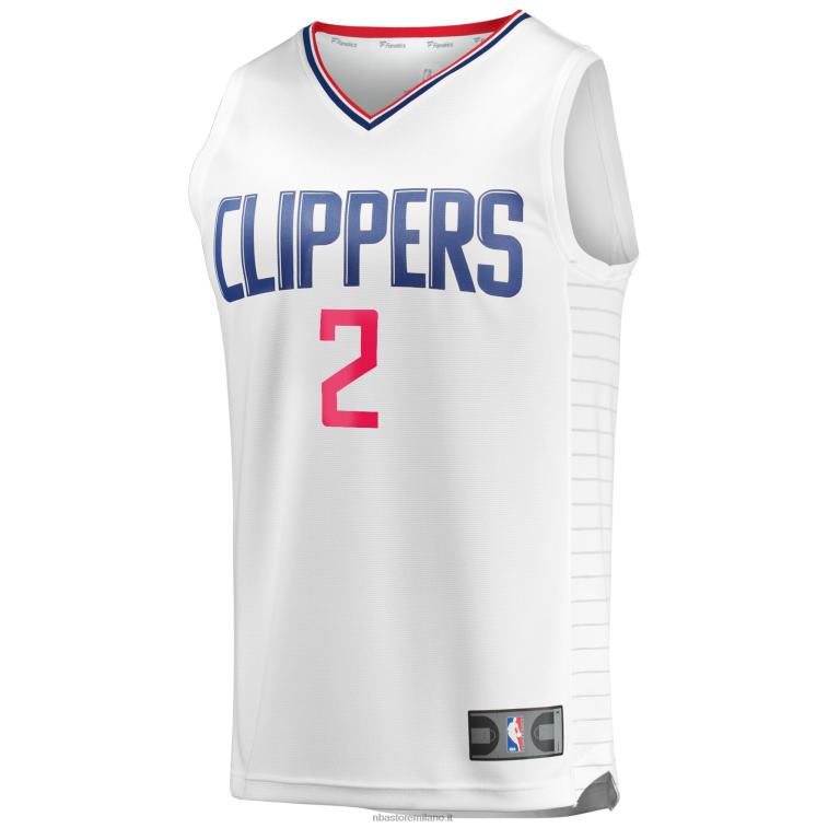 NBA 00F2L1340 la clippers kawhi leonard bianco contropiede replica giocatore maglia