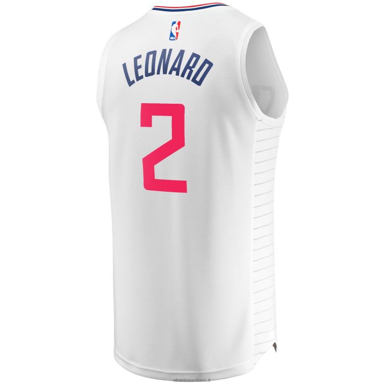 NBA 00F2L1340 la clippers kawhi leonard bianco contropiede replica giocatore maglia