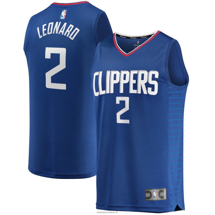 NBA 00F2L1342 la clippers kawhi leonard royal fast break replica maglia