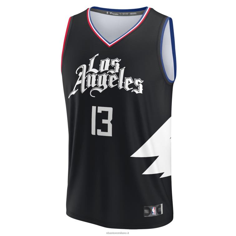 NBA 00F2L1623 la clippers paul george maglia nera replica fast break
