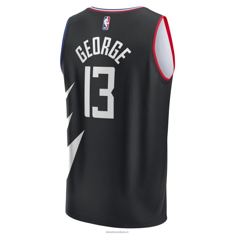 NBA 00F2L1623 la clippers paul george maglia nera replica fast break