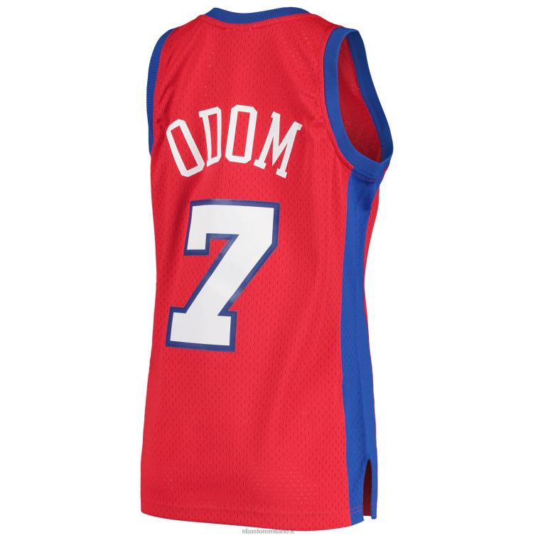 NBA 00F2L2148 la clippers lamar odom mitchell & ness rosso legno duro classici maglia swingman