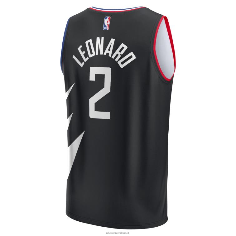 NBA 00F2L3015 la clippers kawhi leonard maglia replica fast break nera