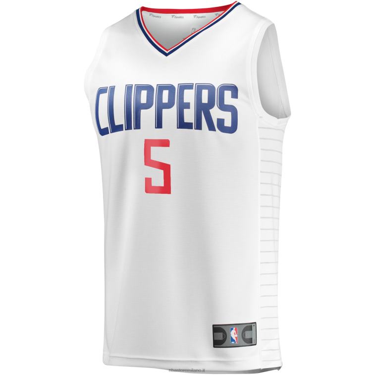 NBA 00F2L7276 La Clippers Bones Hyland maglia bianca giocatore contropiede veloce