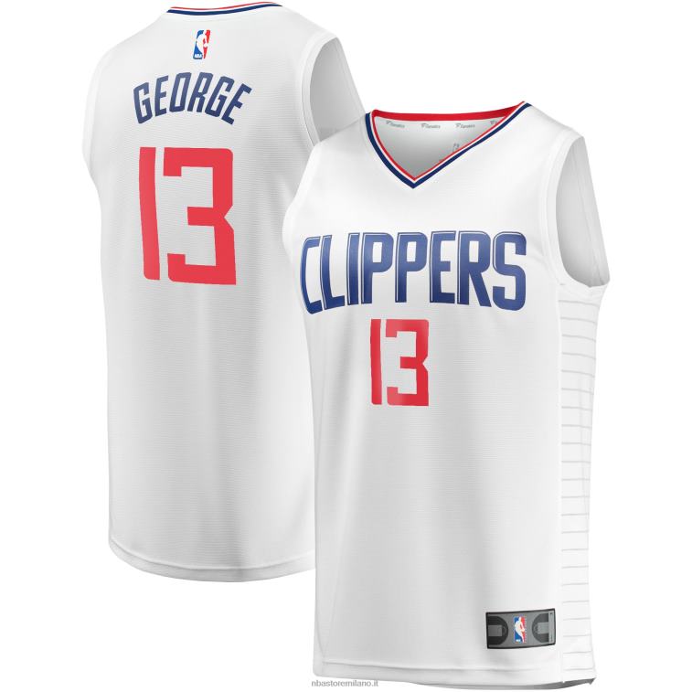 NBA 00F2L7844 la clippers paul george maglia bianca giocatore contropiede