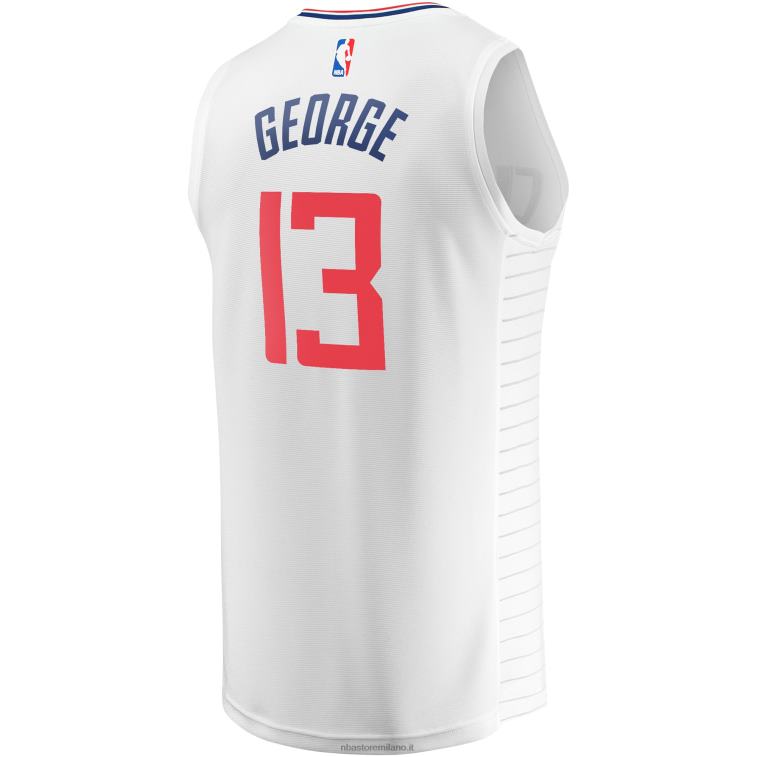 NBA 00F2L7844 la clippers paul george maglia bianca giocatore contropiede