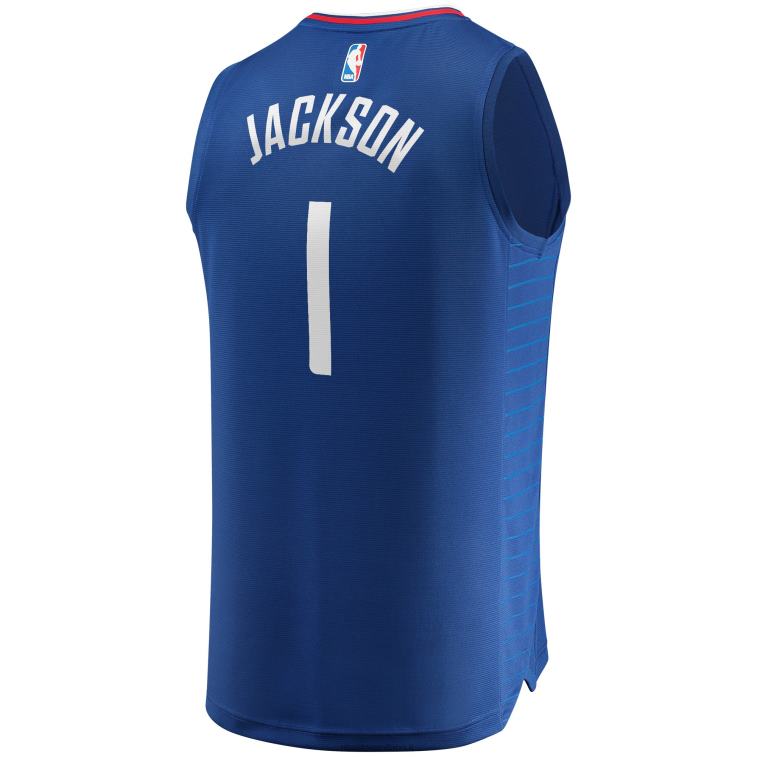 NBA 00F2L8758 la clippers reggie jackson royal fast break giocatore maglia