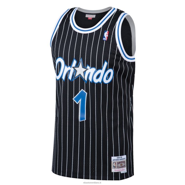 NBA 00F2L1446 orlando magic penny hardaway mitchell & ness black hardwood classici maglia swingman