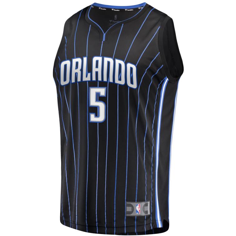 NBA 00F2L158 orlando magic paolo banchero black draft first round pick fast break replica maglia giocatore