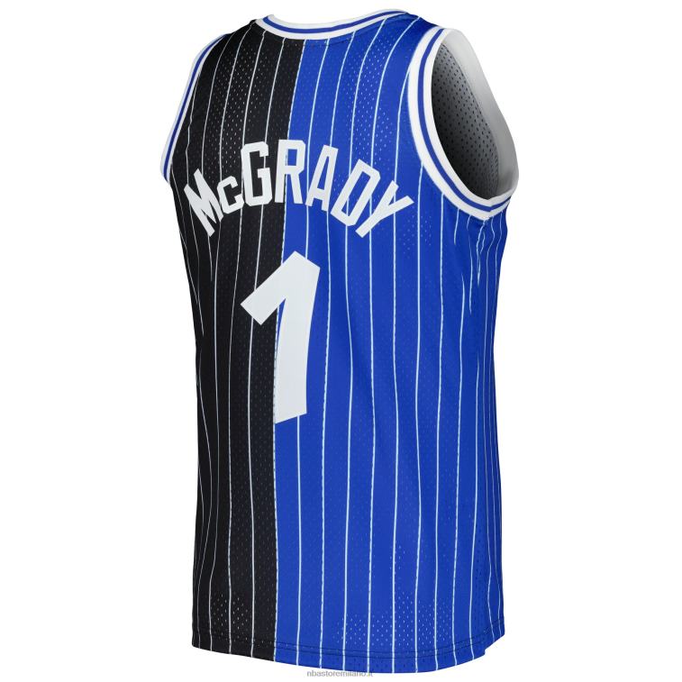 NBA 00F2L2534 orlando magic tracy mcgrady maglia swingman divisa in legno duro blu/nero classici