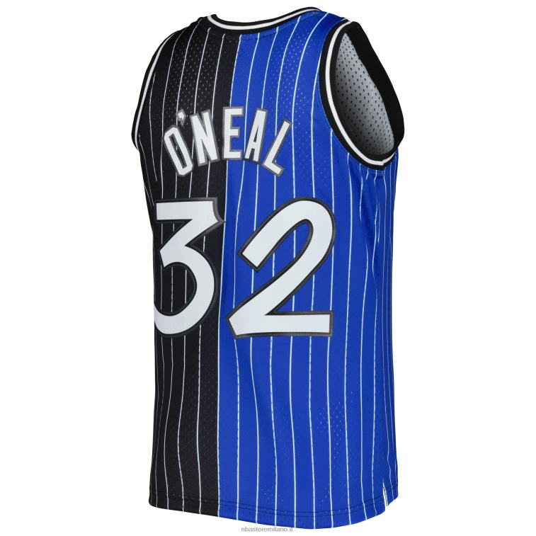 NBA 00F2L298 orlando magic shaquille o\'neal mitchell & ness blue/black hardwood classics split swingman jersey