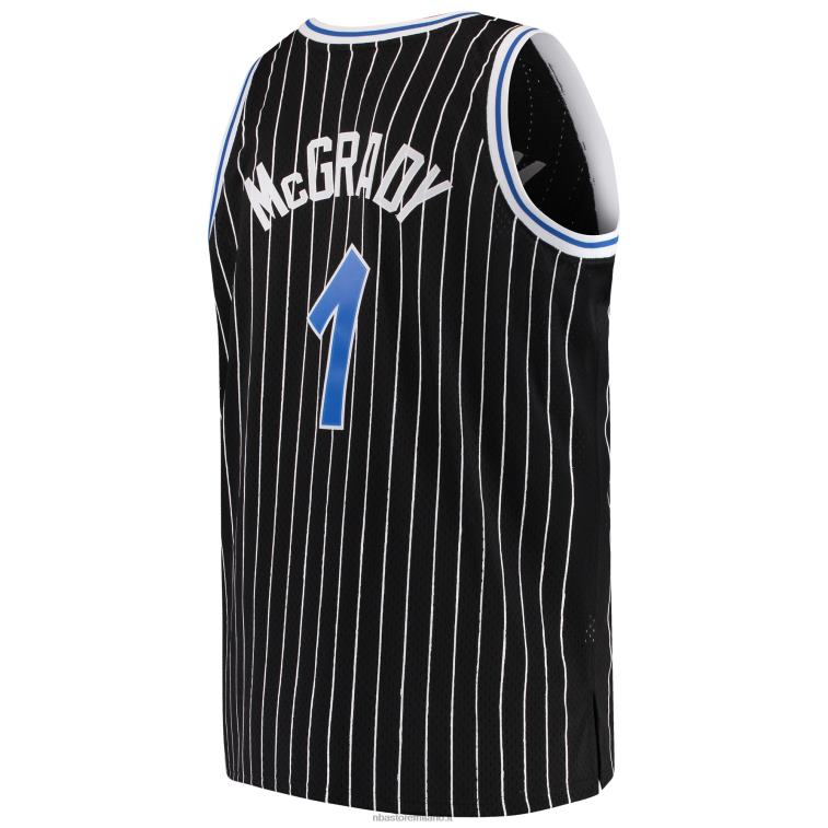 NBA 00F2L3457 orlando magic tracy mcgrady mitchell & ness black big & tall hardwood classici maglia swingman
