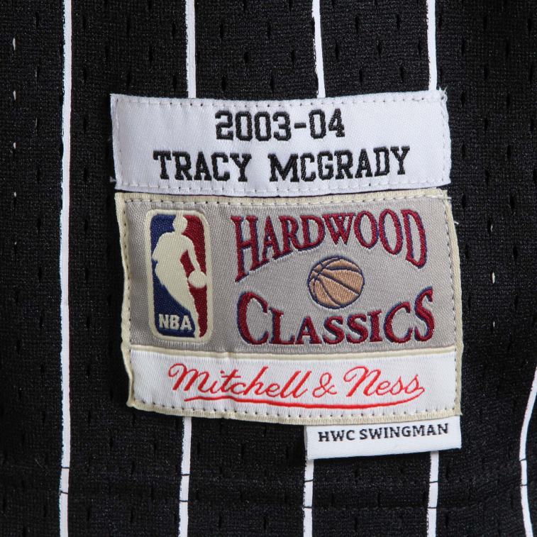 NBA 00F2L371 orlando magic tracy mcgrady mitchell & ness black hardwood classici maglia swingman