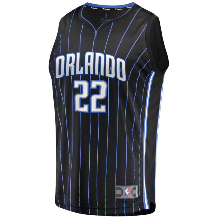 NBA 00F2L4507 orlando magic franz wagner maglia nera contropiede replica