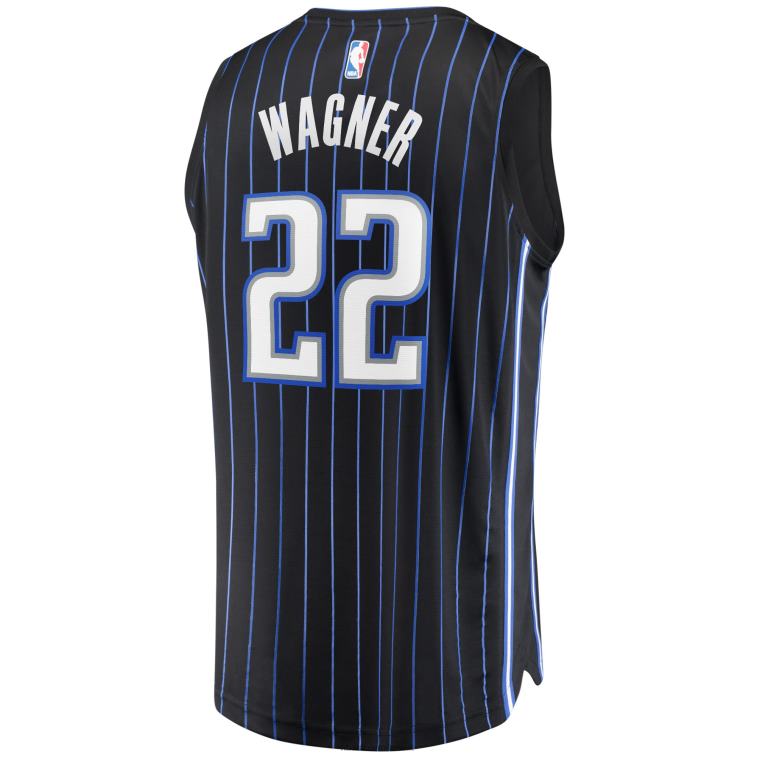 NBA 00F2L4507 orlando magic franz wagner maglia nera contropiede replica
