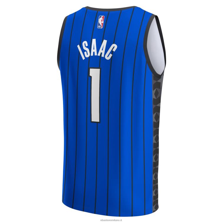 NBA 00F2L4967 orlando magic jonathan isaac maglia replica fast break blu
