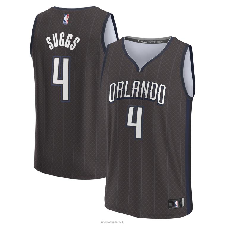 NBA 00F2L5362 orlando magic jalen suggerisce maglia fastbreak nera