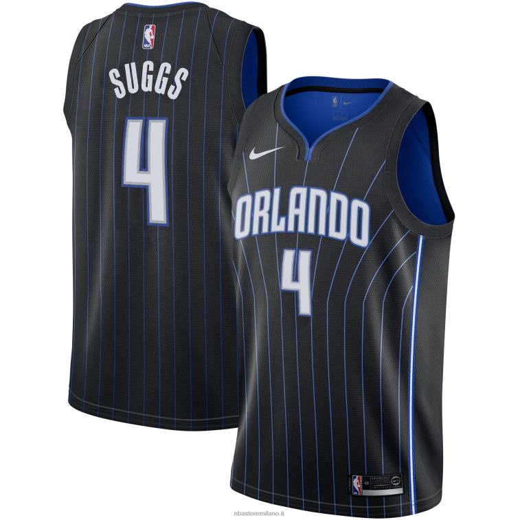 NBA 00F2L5718 orlando magic jalen suggerisce nike black 2021 draft first round pick maglia swingman