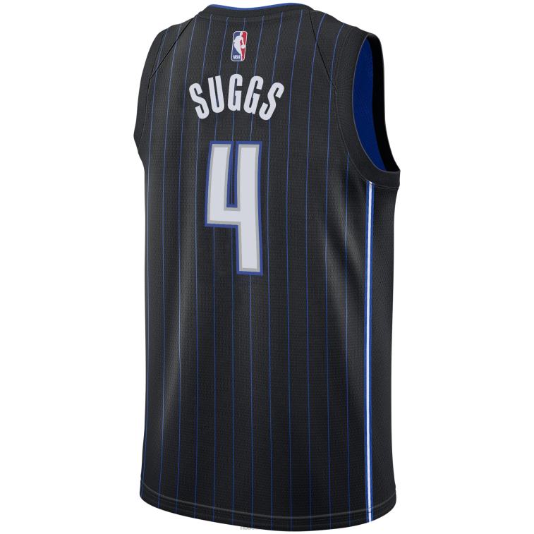 NBA 00F2L5718 orlando magic jalen suggerisce nike black 2021 draft first round pick maglia swingman