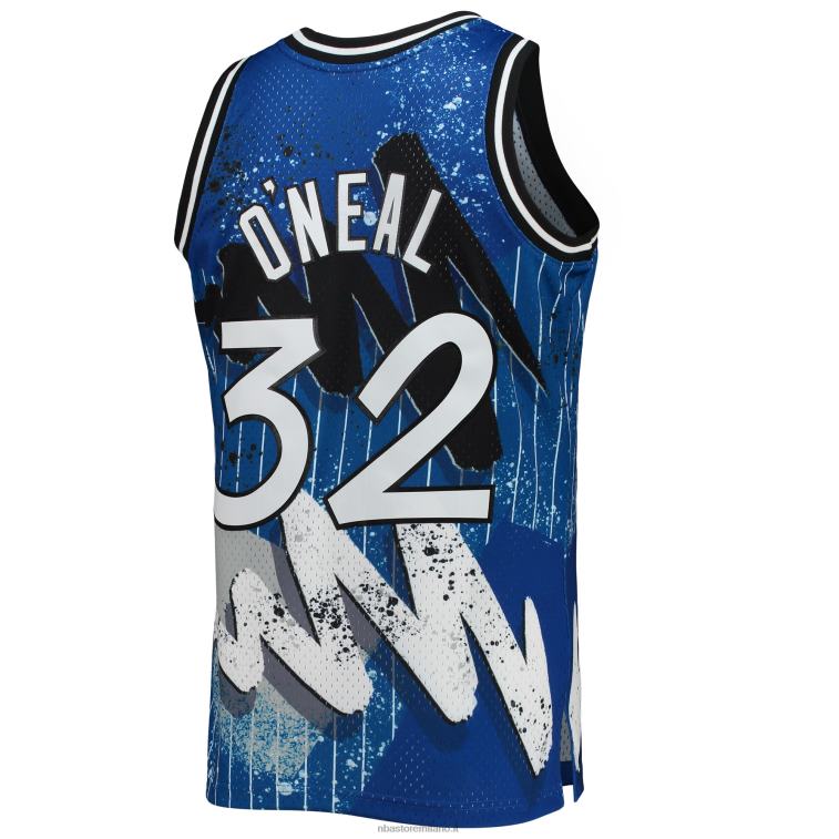 NBA 00F2L6249 orlando magic shaquille o\'neal mitchell & ness blue hardwood classics hyper hoops maglia swingman
