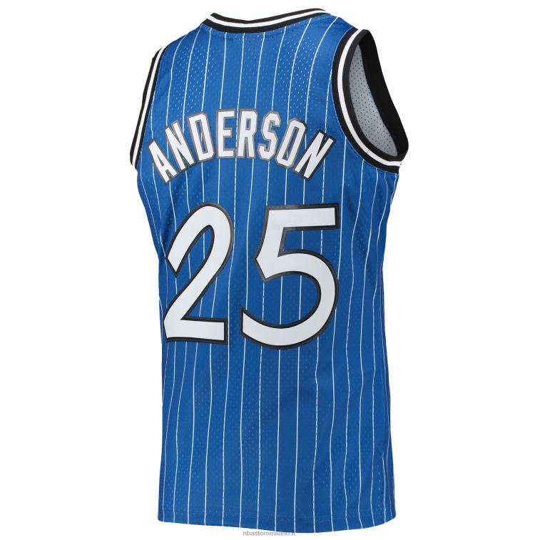 NBA 00F2L685 orlando magic nick anderson mitchell & ness blue hardwood classici maglia swingman