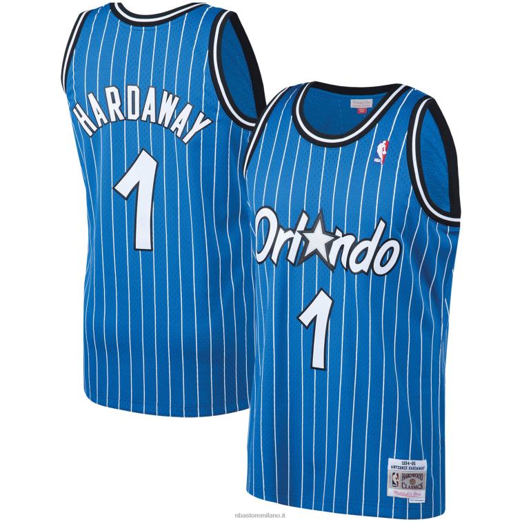 NBA 00F2L761 orlando magic penny hardaway mitchell & ness blue big & tall maglia classica in legno duro