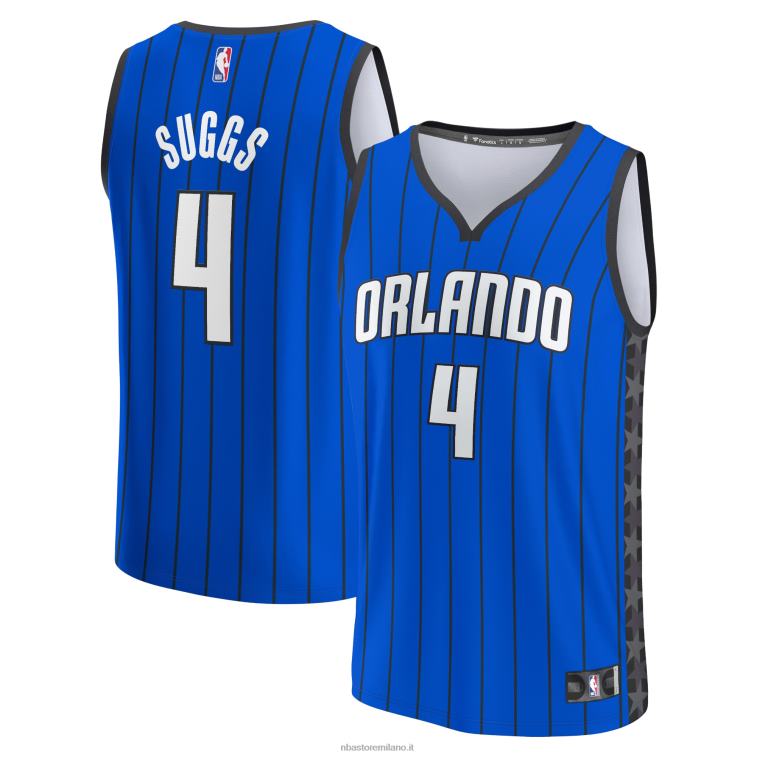 NBA 00F2L7851 orlando magic jalen suggerisce maglia replica fast break blu