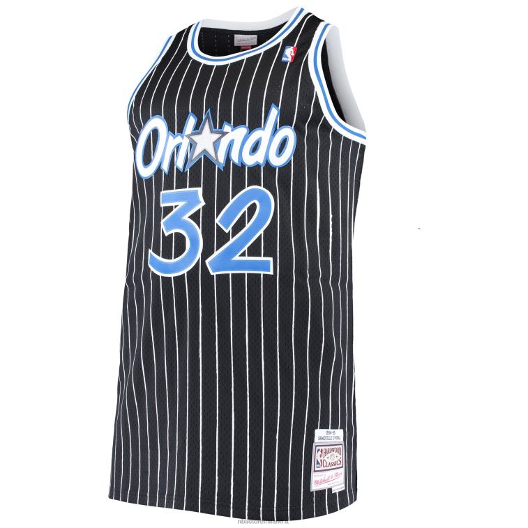 NBA 00F2L894 orlando magic shaquille o\'neal mitchell & ness black big & tall maglia classica in legno duro