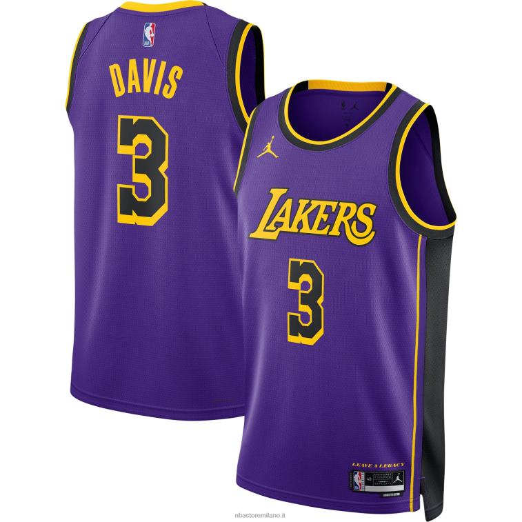 NBA 00F2L1026 los angeles lakers anthony davis jordan marca maglia swingman viola
