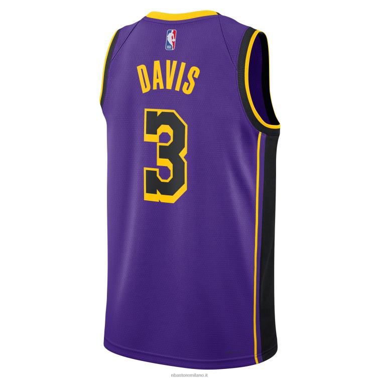 NBA 00F2L1026 los angeles lakers anthony davis jordan marca maglia swingman viola