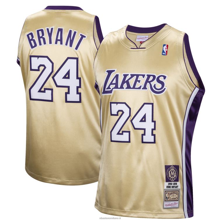 NBA 00F2L1200 los angeles lakers kobe bryant oro hall of fame classe del 2020 # 24 maglia in legno autentico