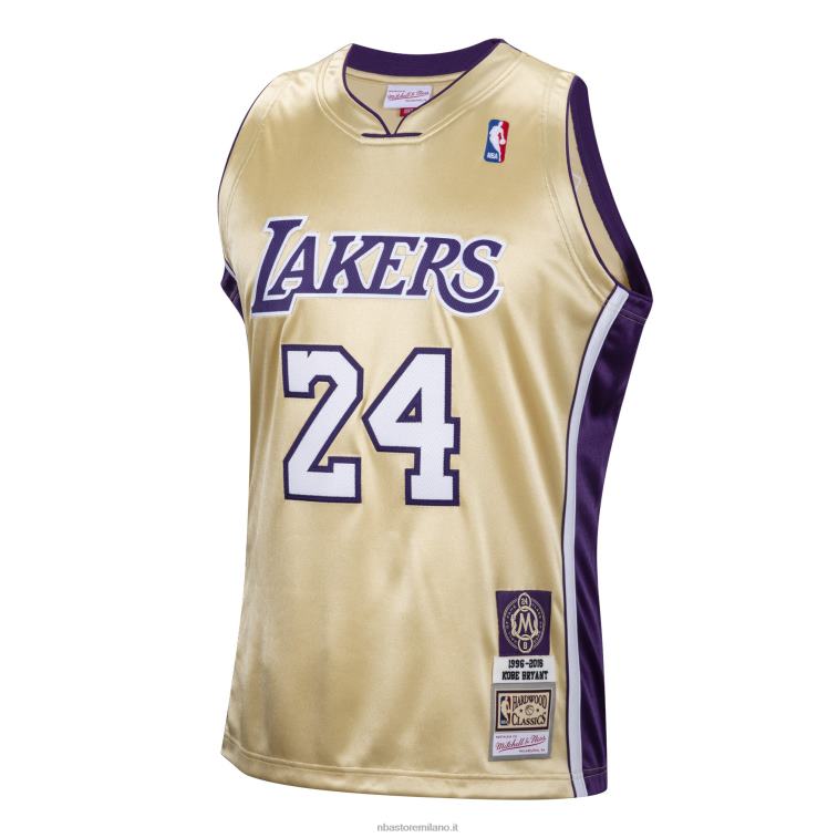NBA 00F2L1200 los angeles lakers kobe bryant oro hall of fame classe del 2020 # 24 maglia in legno autentico