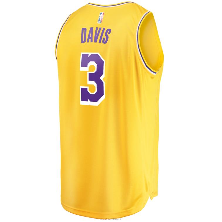 NBA 00F2L1253 los angeles lakers anthony davis oro maglia replica giocatore fast break