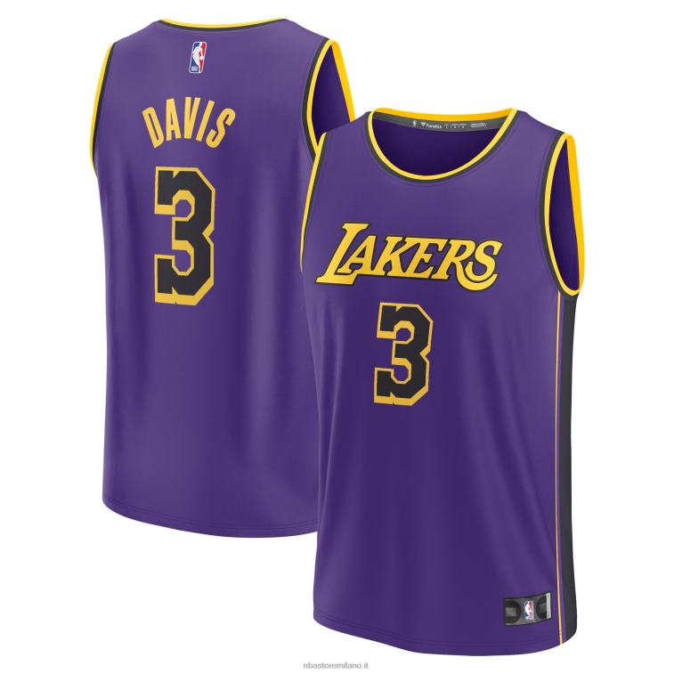 NBA 00F2L1507 los angeles lakers anthony davis viola fast break replica giocatore maglia