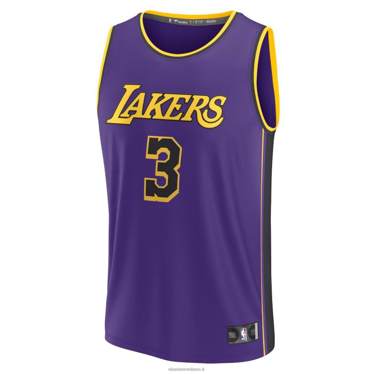 NBA 00F2L1507 los angeles lakers anthony davis viola fast break replica giocatore maglia